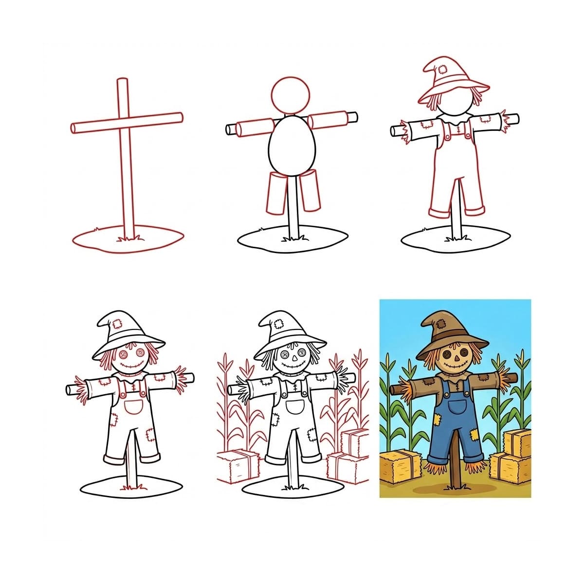Dibujos de Espantapájaros divertido