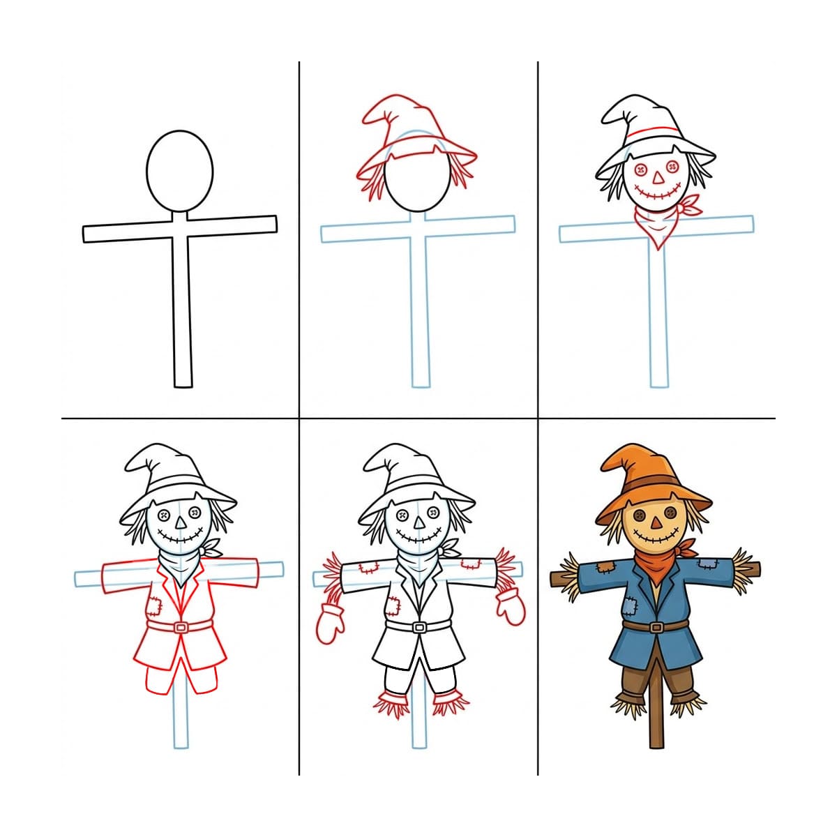 Dibujos de Espantapájaros sencillo