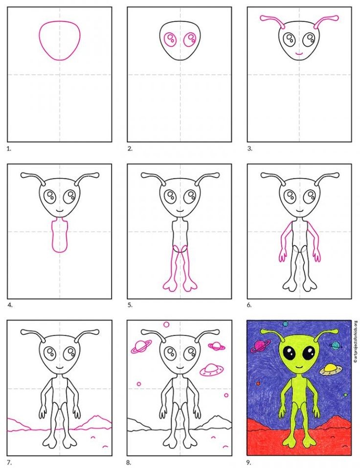 Dibujos de Extraterrestre brillante