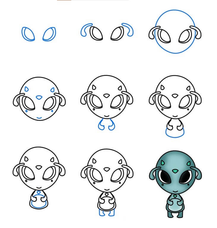 Dibujos de Extraterrestre chibi