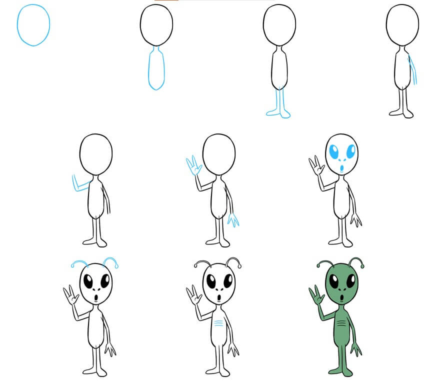 Dibujos de Extraterrestre con antenas
