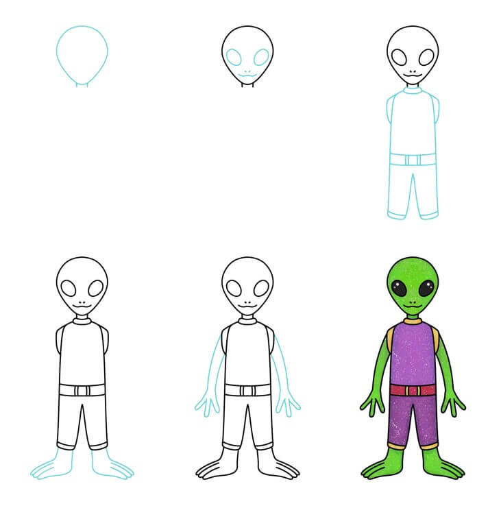 Dibujos de Extraterrestre con ojos grandes