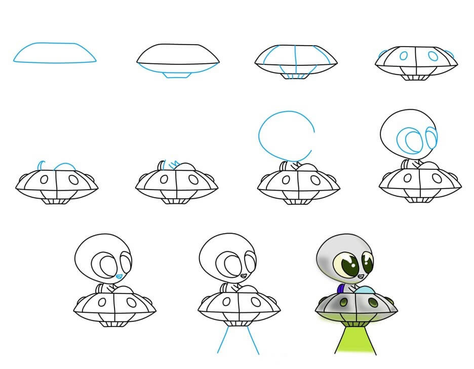 Dibujos de Extraterrestre curioso