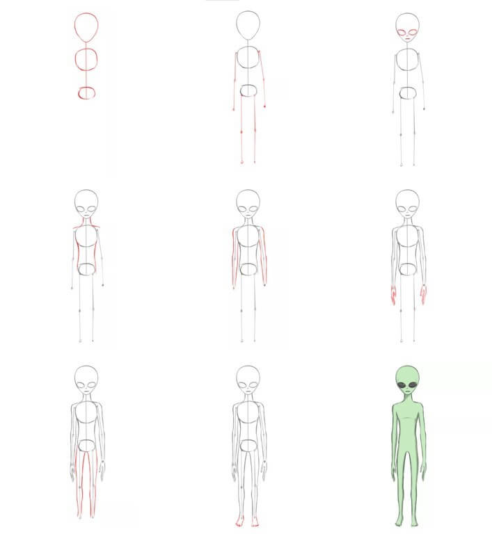 Dibujos de Extraterrestre detallado