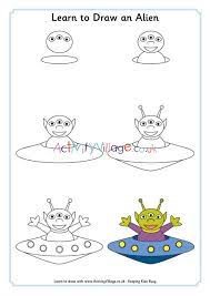 Dibujos de Extraterrestre feliz