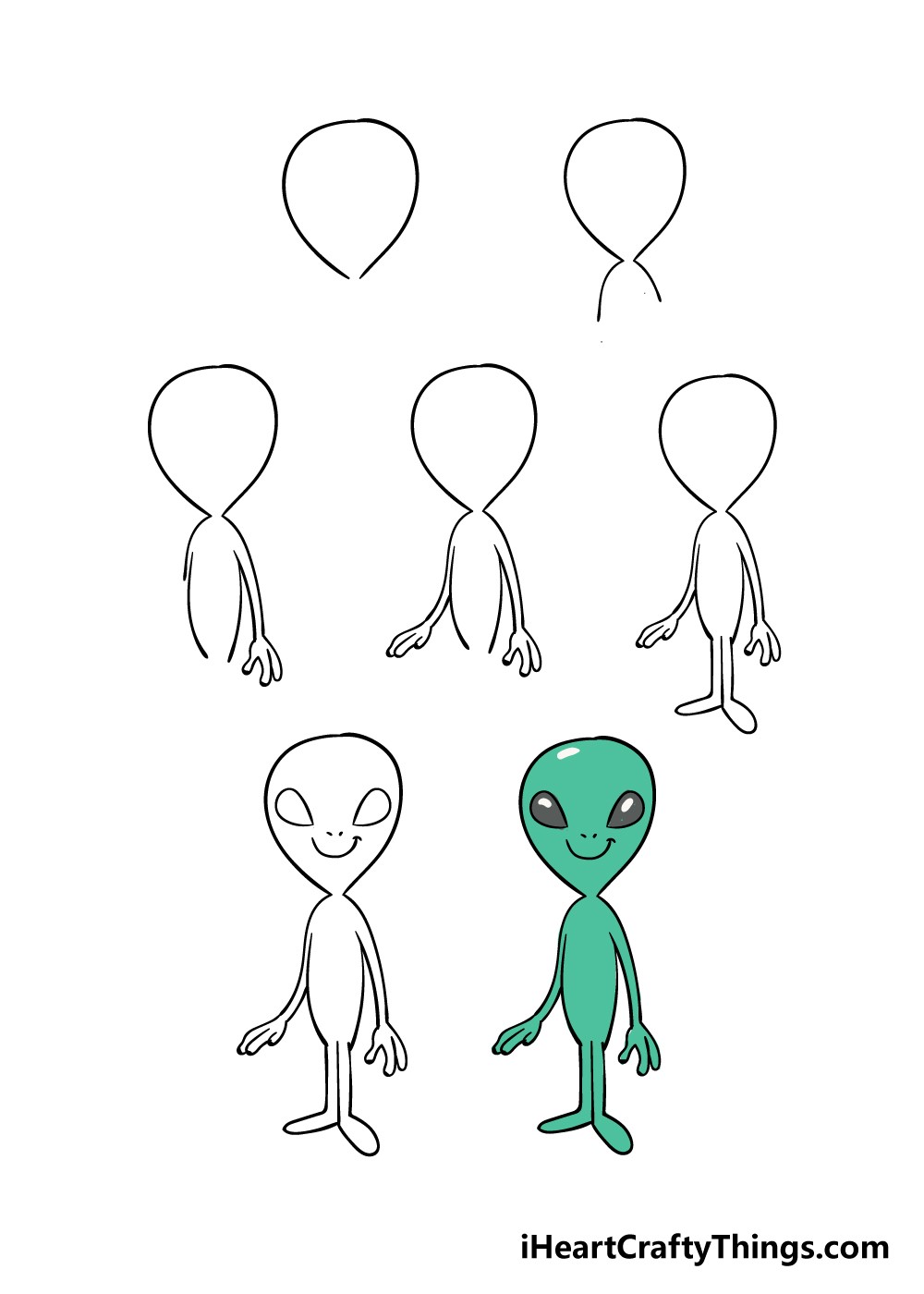 Dibujos de Extraterrestre sonriente