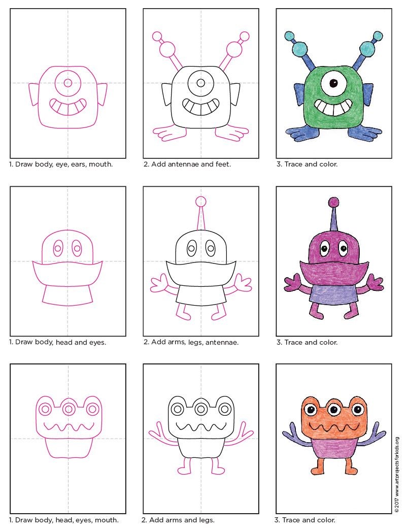 Dibujos de Familia de extraterrestres
