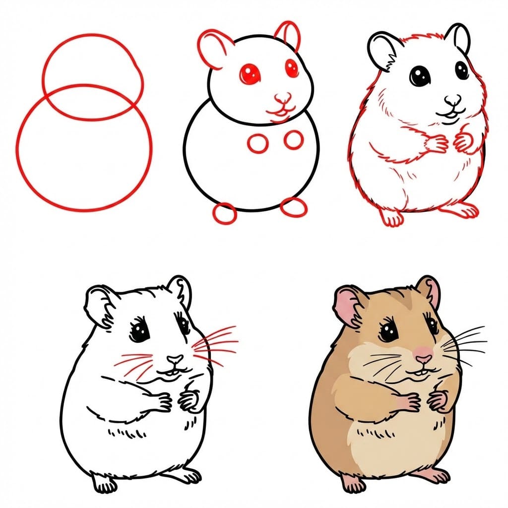 Dibujos de Hámster chibi