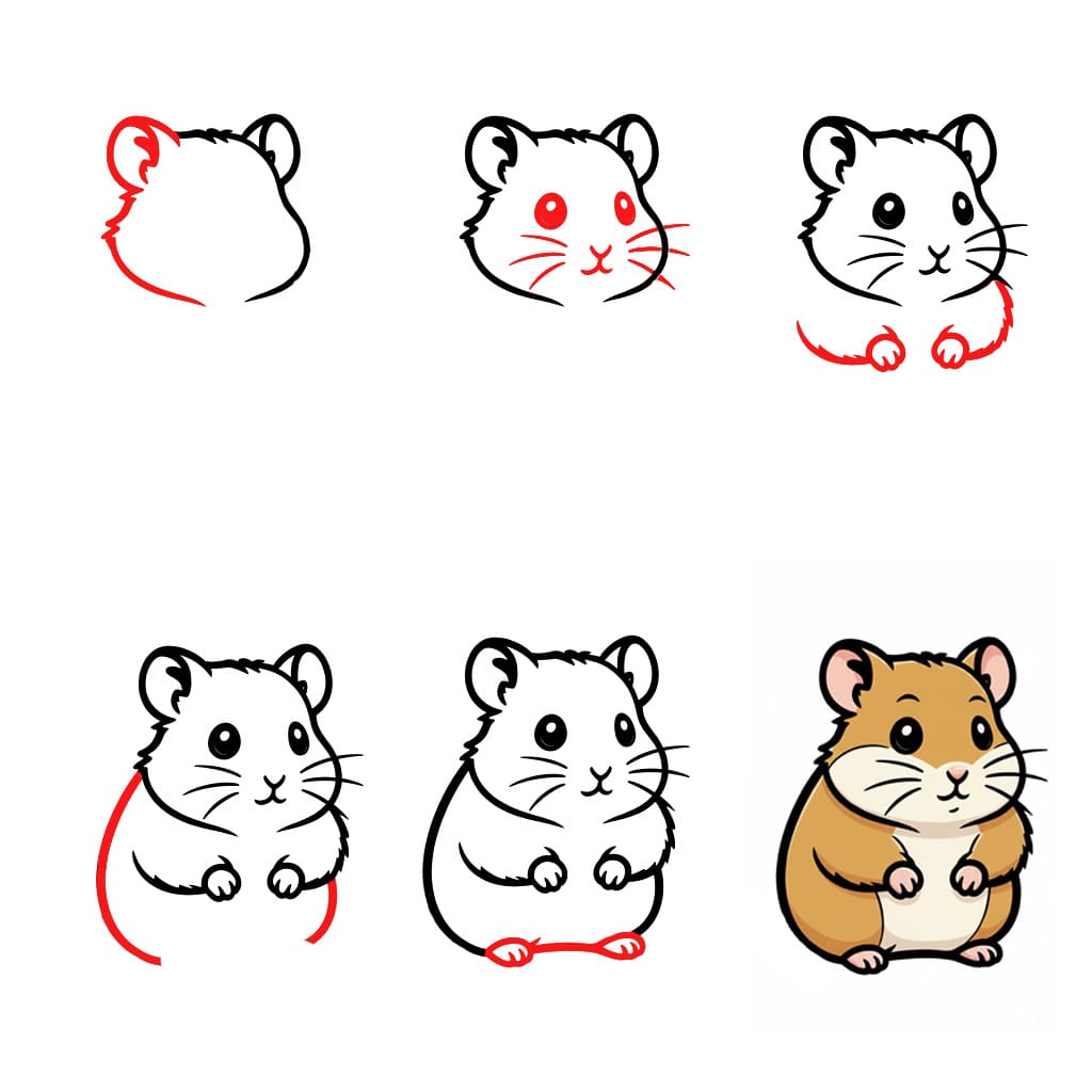 Dibujos de Hámster con semillas