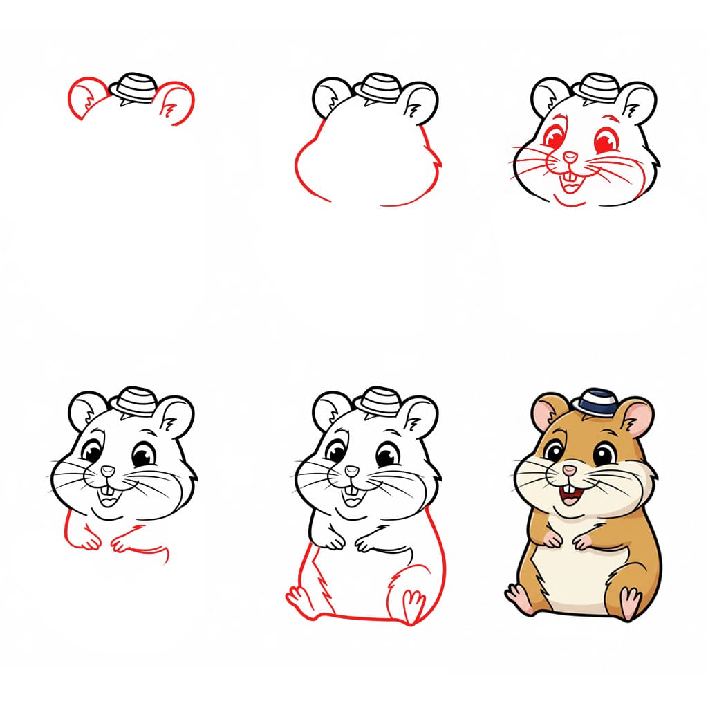 Dibujos de Hámster dormido