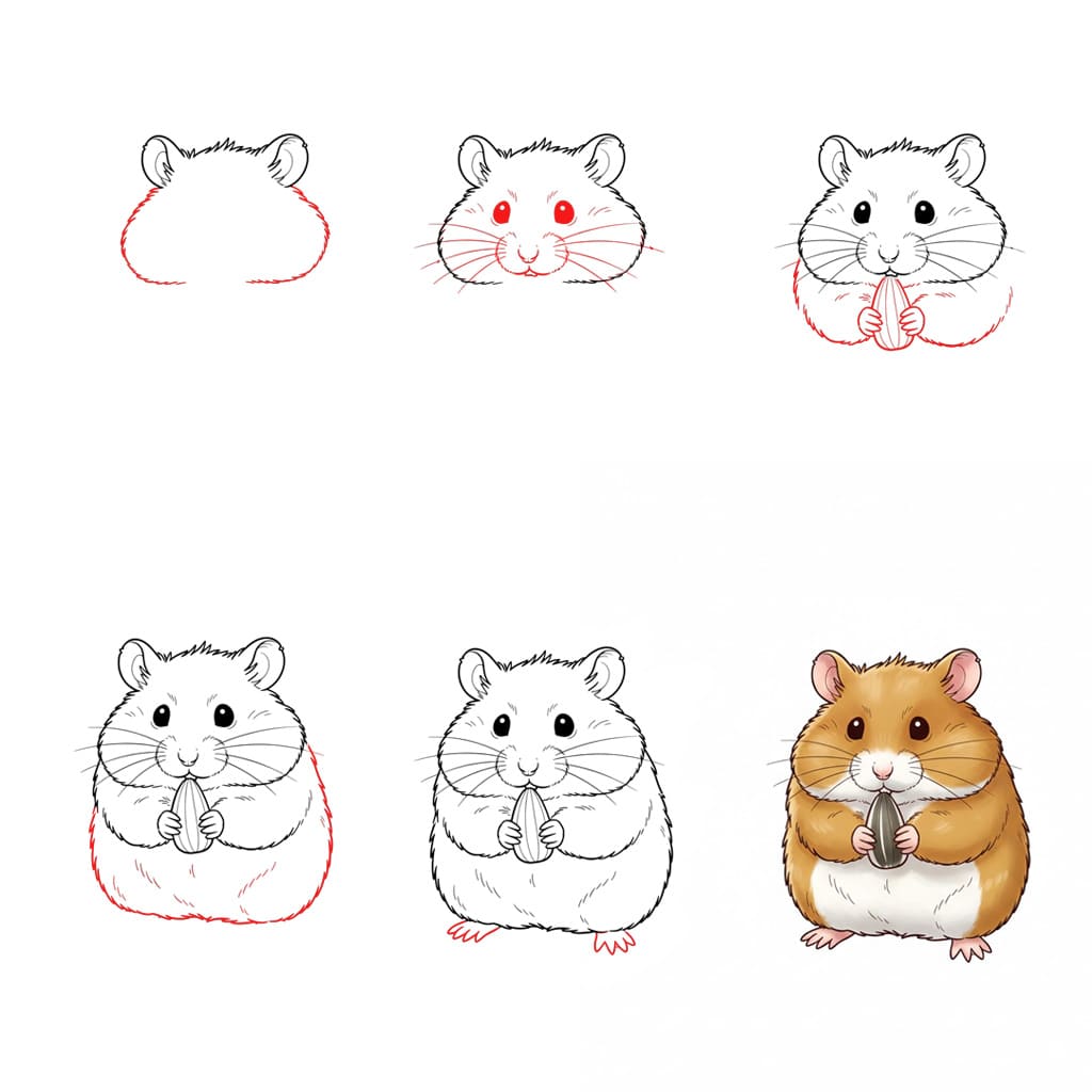 Dibujos de Hámster gordito