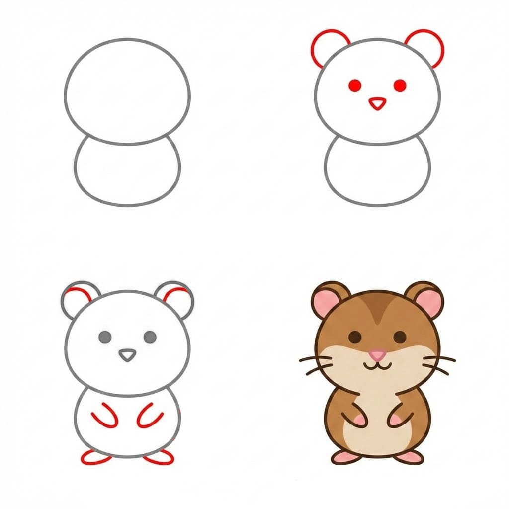 Dibujos de Hámster kawaii