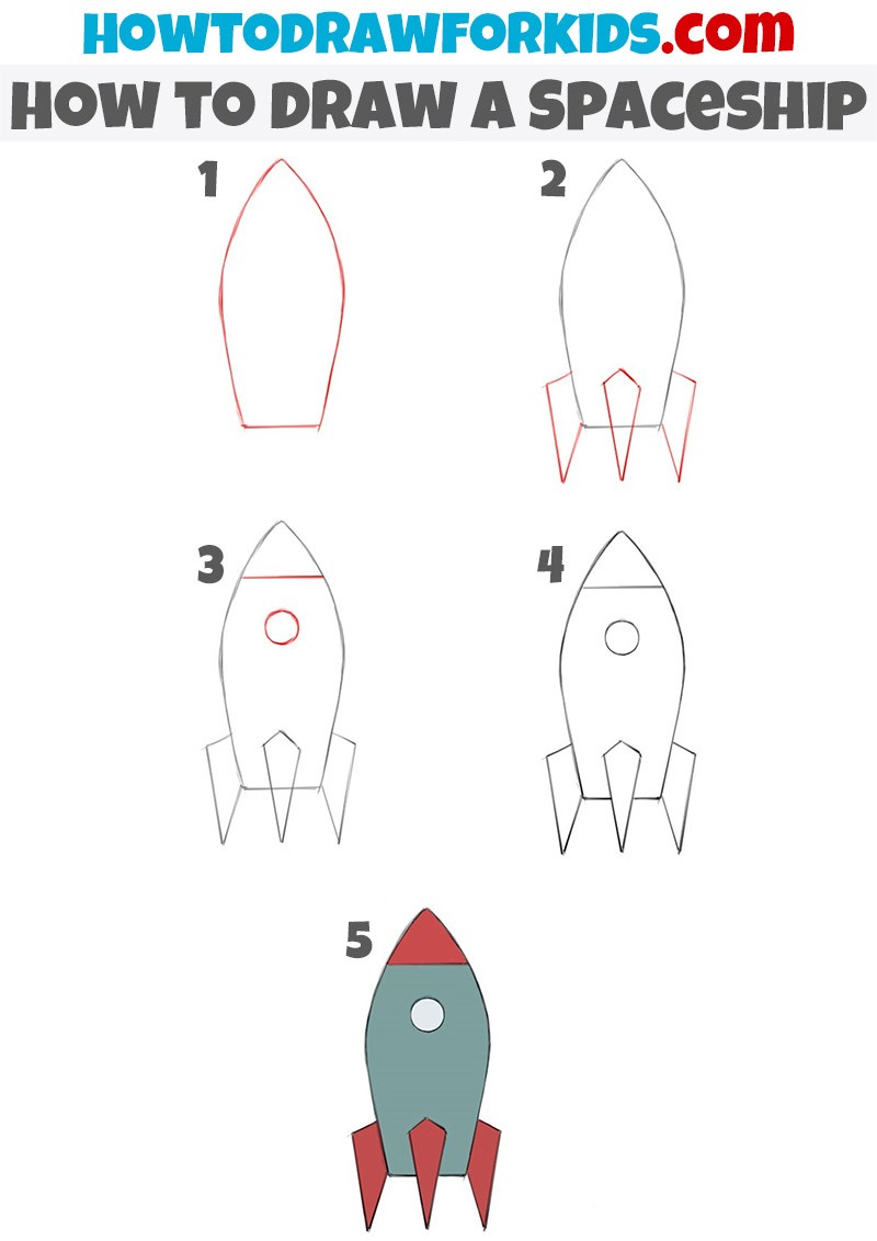 Dibujos de Nave espacial colorida
