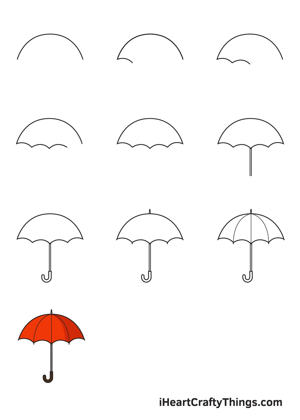 Dibujos de Paraguas de colores