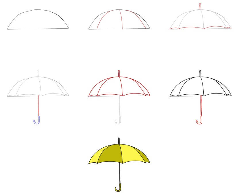 Dibujos de Paraguas de primavera