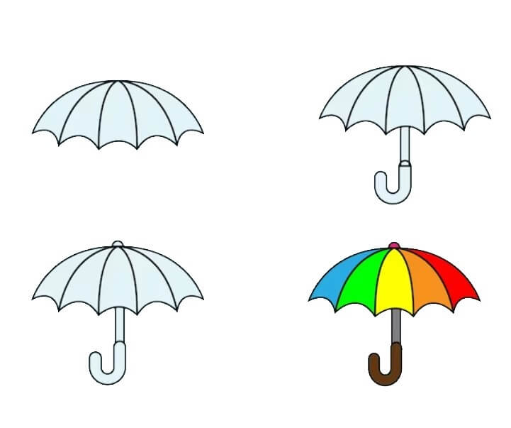 Dibujos de Paraguas detallado
