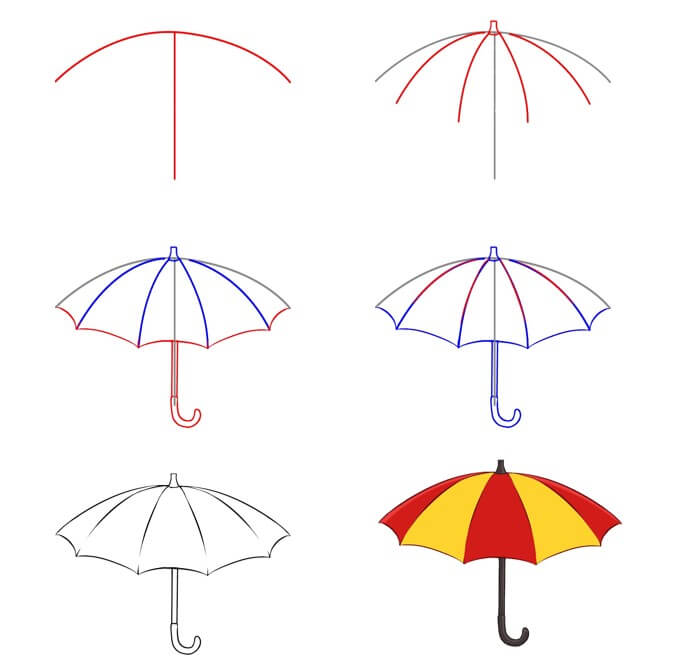 Dibujos de Paraguas elegante negro