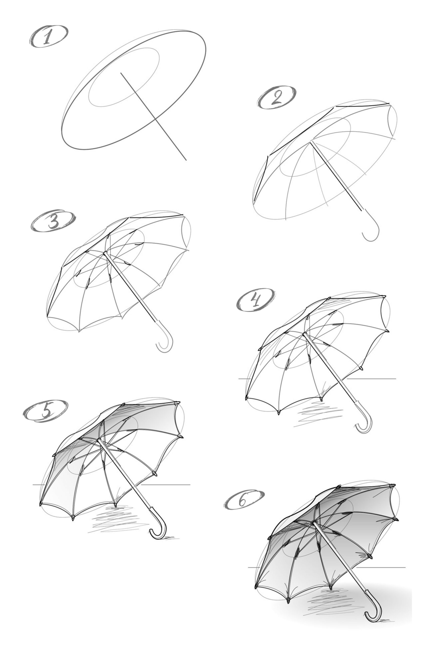 Dibujos de Paraguas transparente