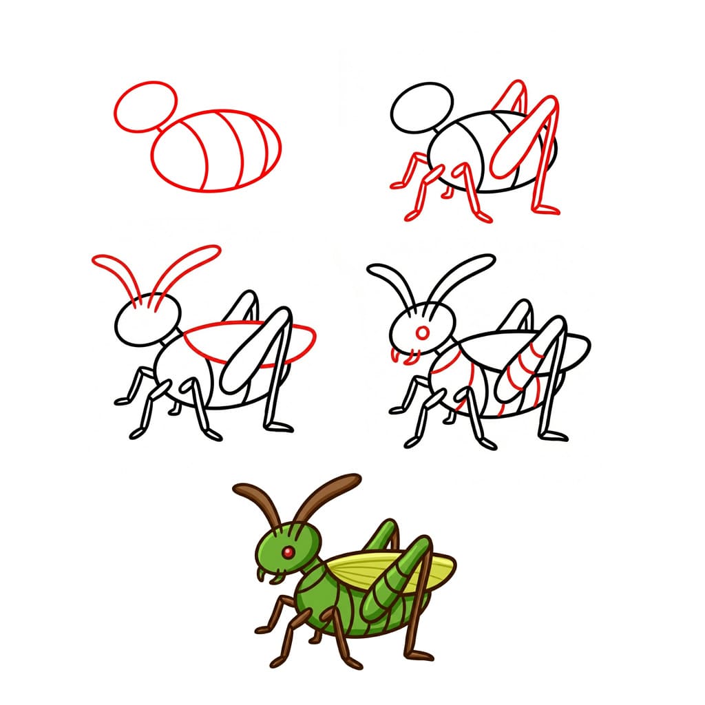 Dibujos de Saltamontes detallado