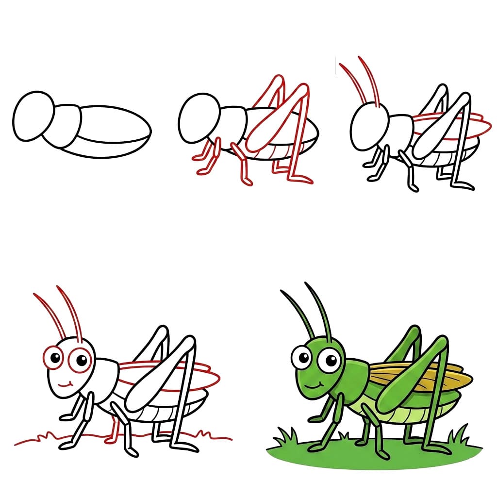 Dibujos de Saltamontes tropical