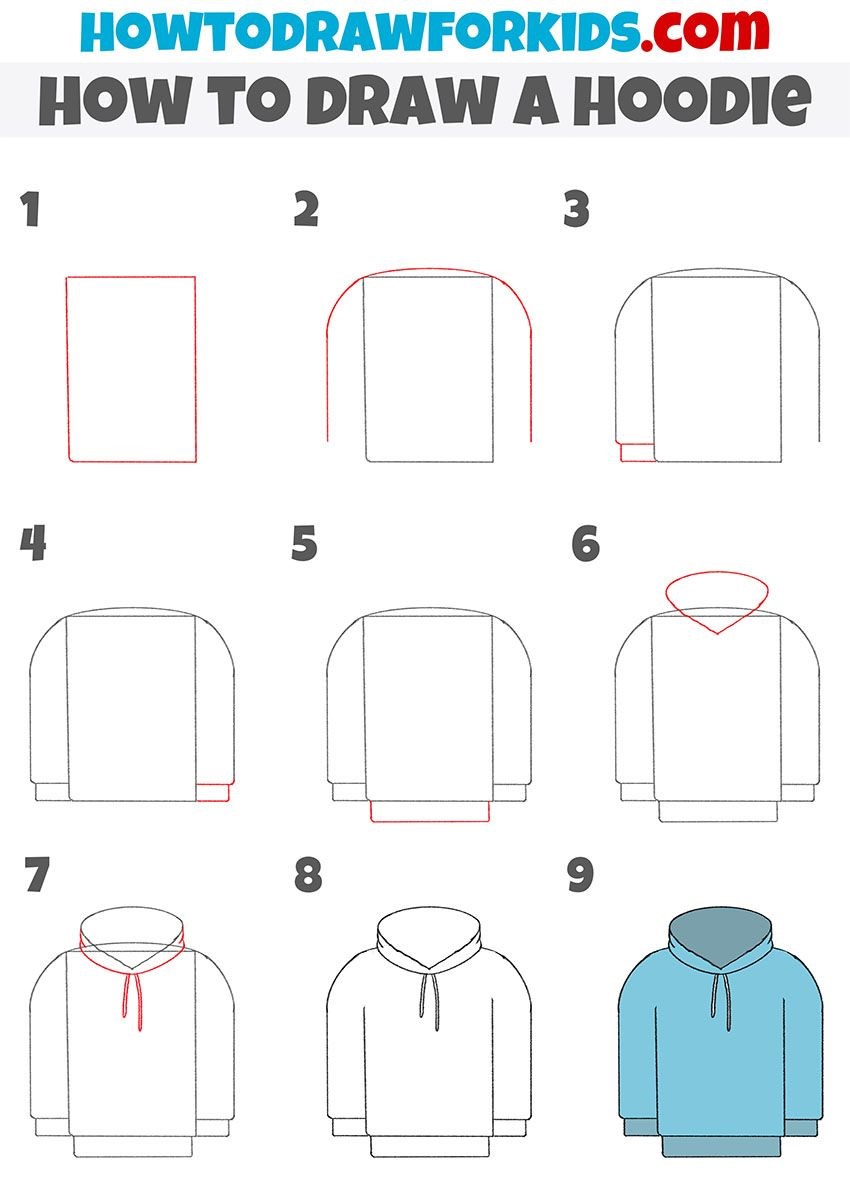 Dibujos de Sudadera con capucha clásica