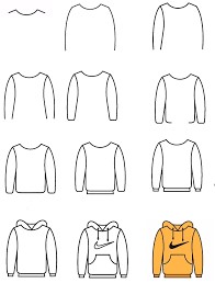 Dibujos de Sudadera con capucha negra