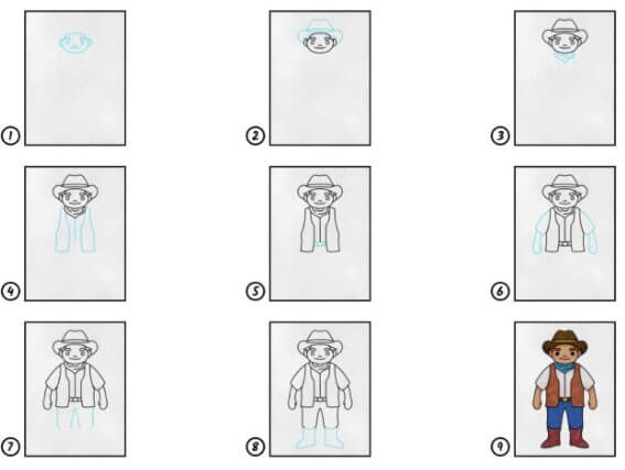 Dibujos de Un vaquero - Idea 13