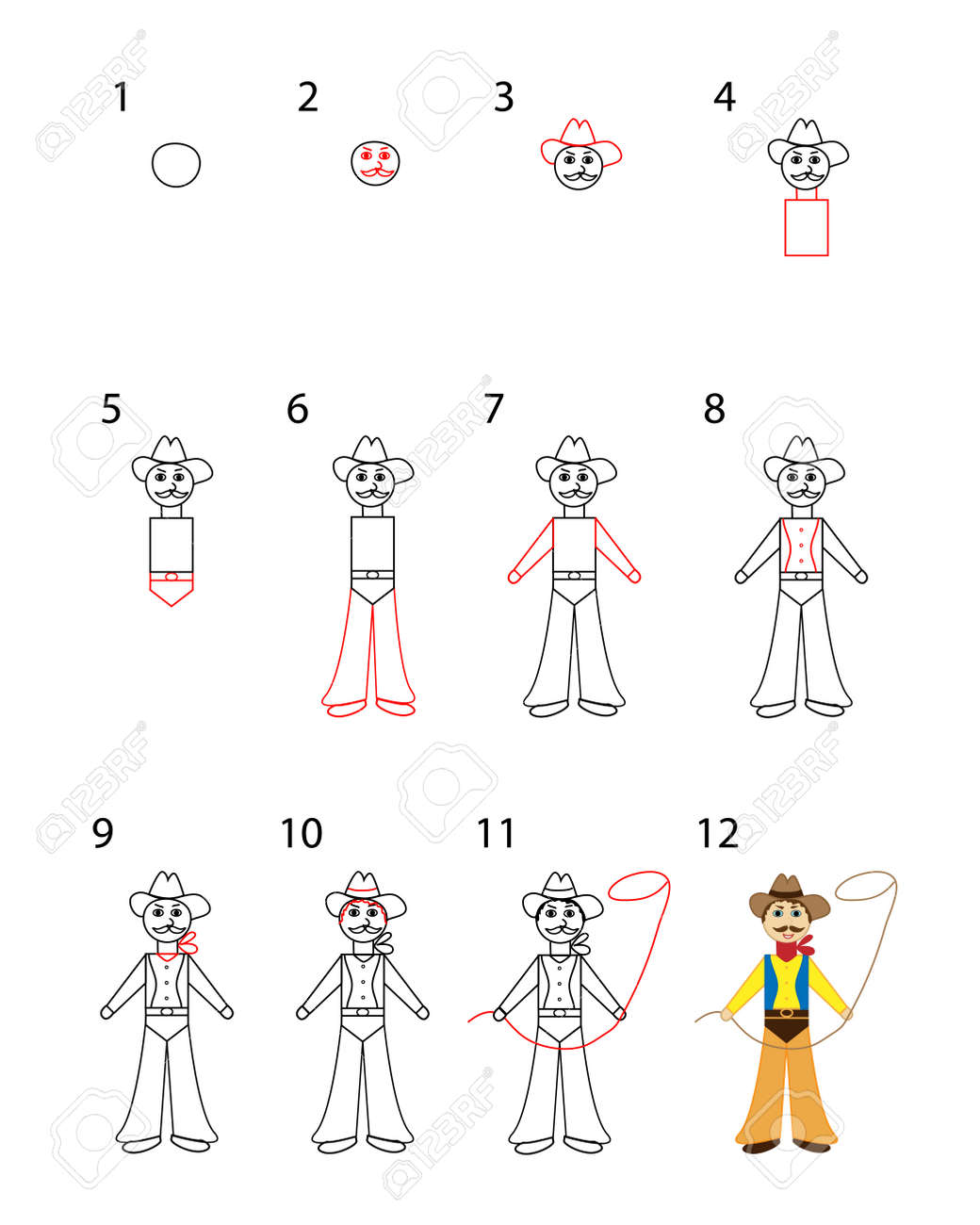 Dibujos de Un vaquero - Idea 21