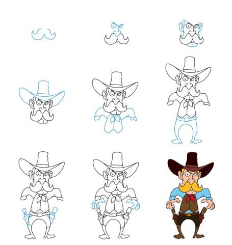 Dibujos de Un viejo vaquero - Idea 18
