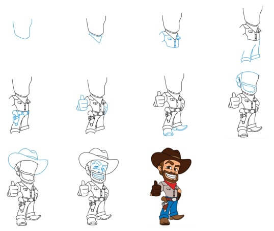 Dibujos de Un viejo vaquero - Idea 19