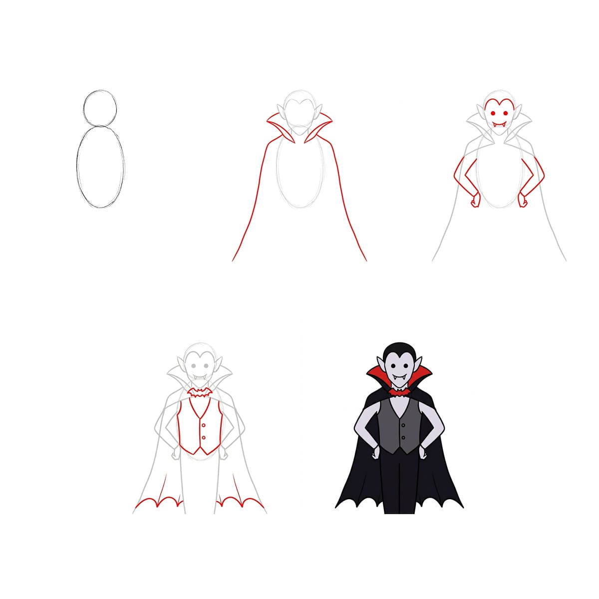 Dibujos de Vampiro colorido