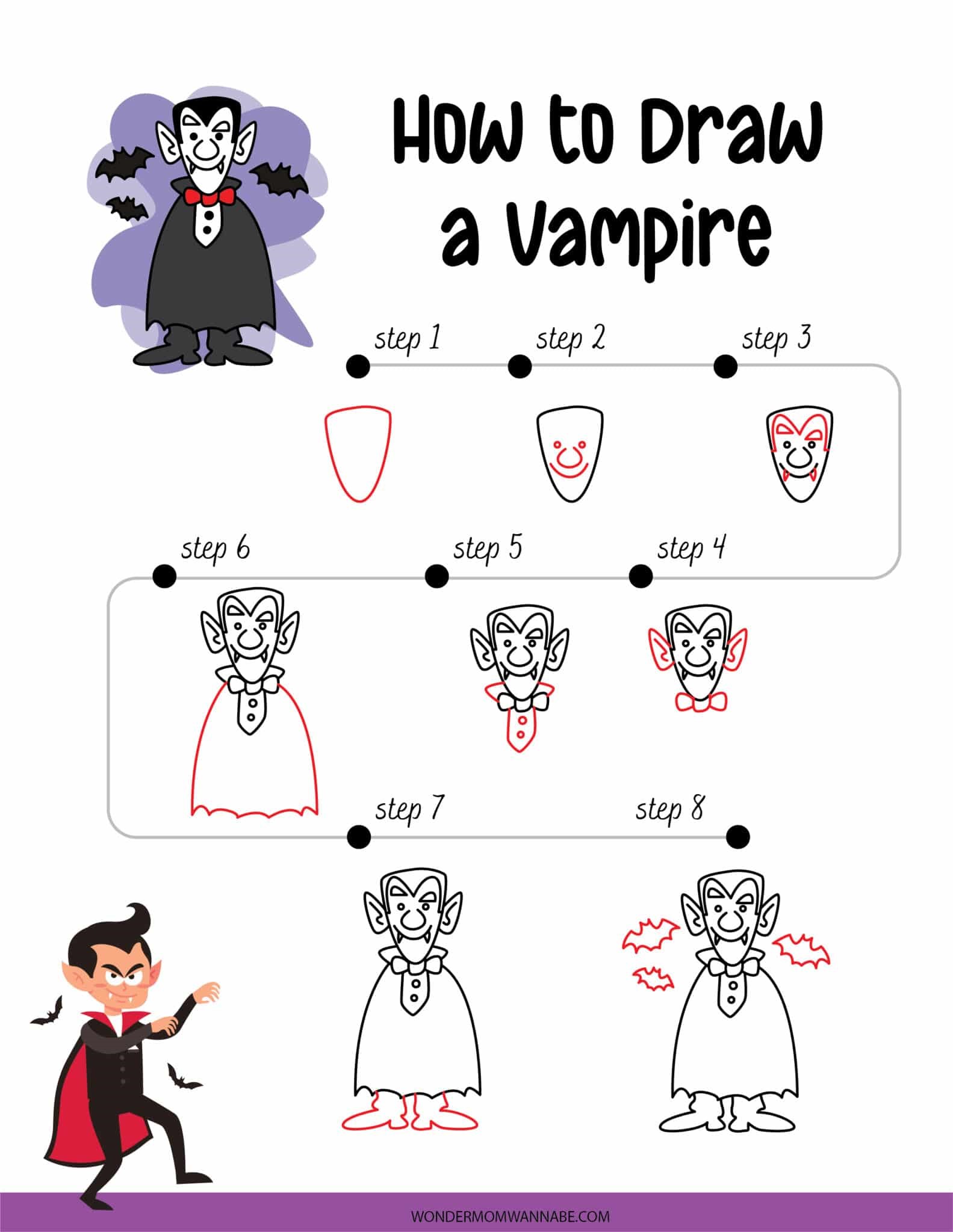 Dibujos de Vampiro elegante