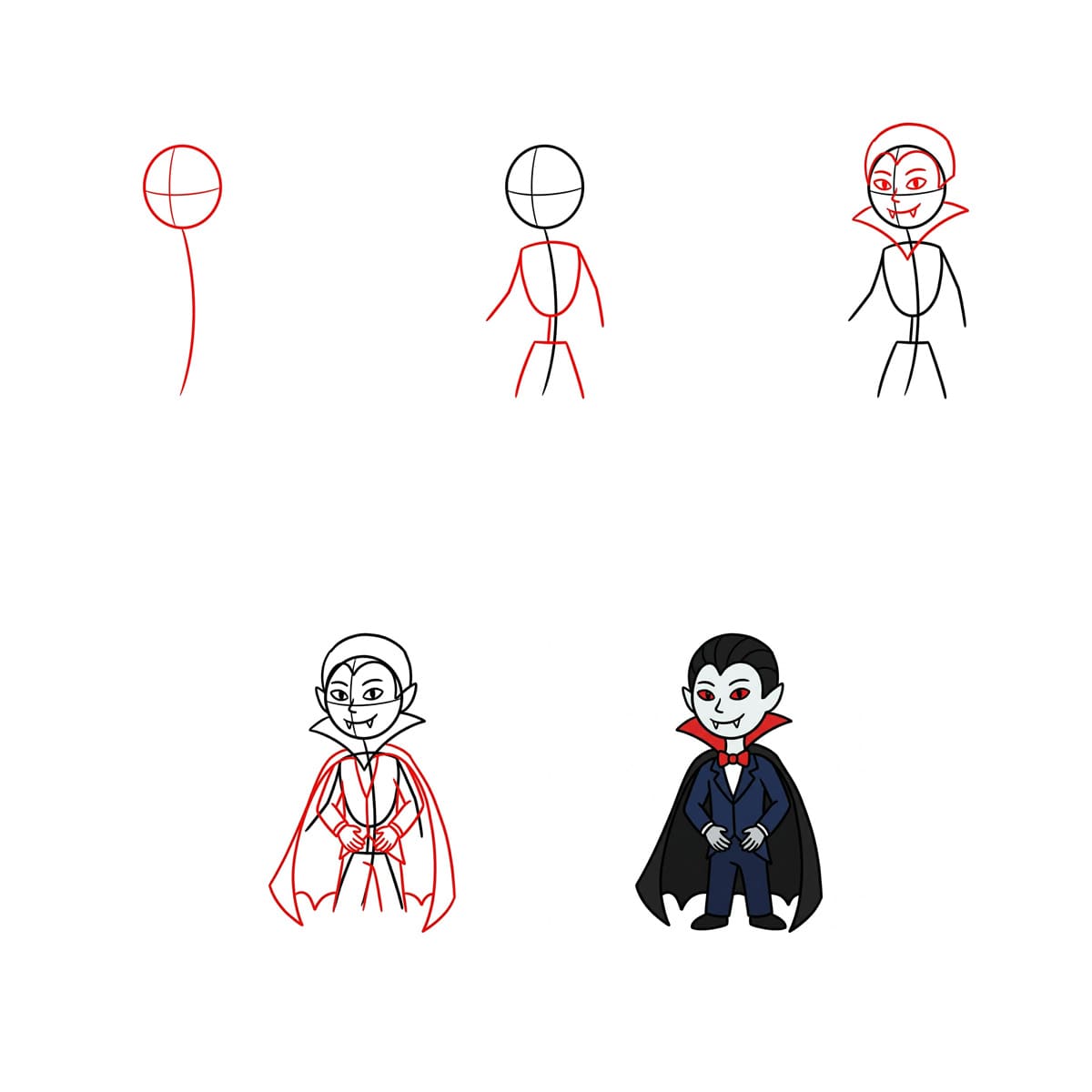 Dibujos de Vampiro feliz
