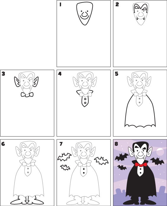 Dibujos de Vampiro terrorífico