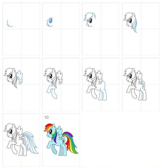 Dibujos de Rainbow Dash (1)
