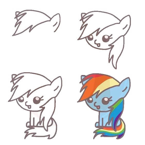 Dibujos de Rainbow Dash (2)