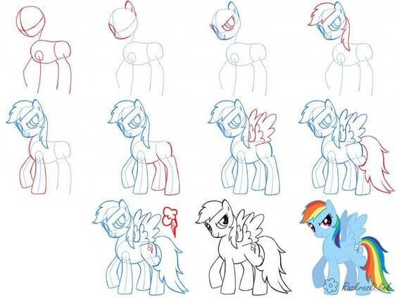 Dibujos de Rainbow Dash (3)