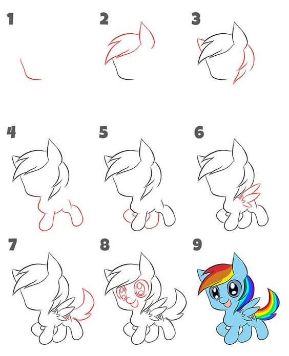 Dibujos de Rainbow Dash (4)