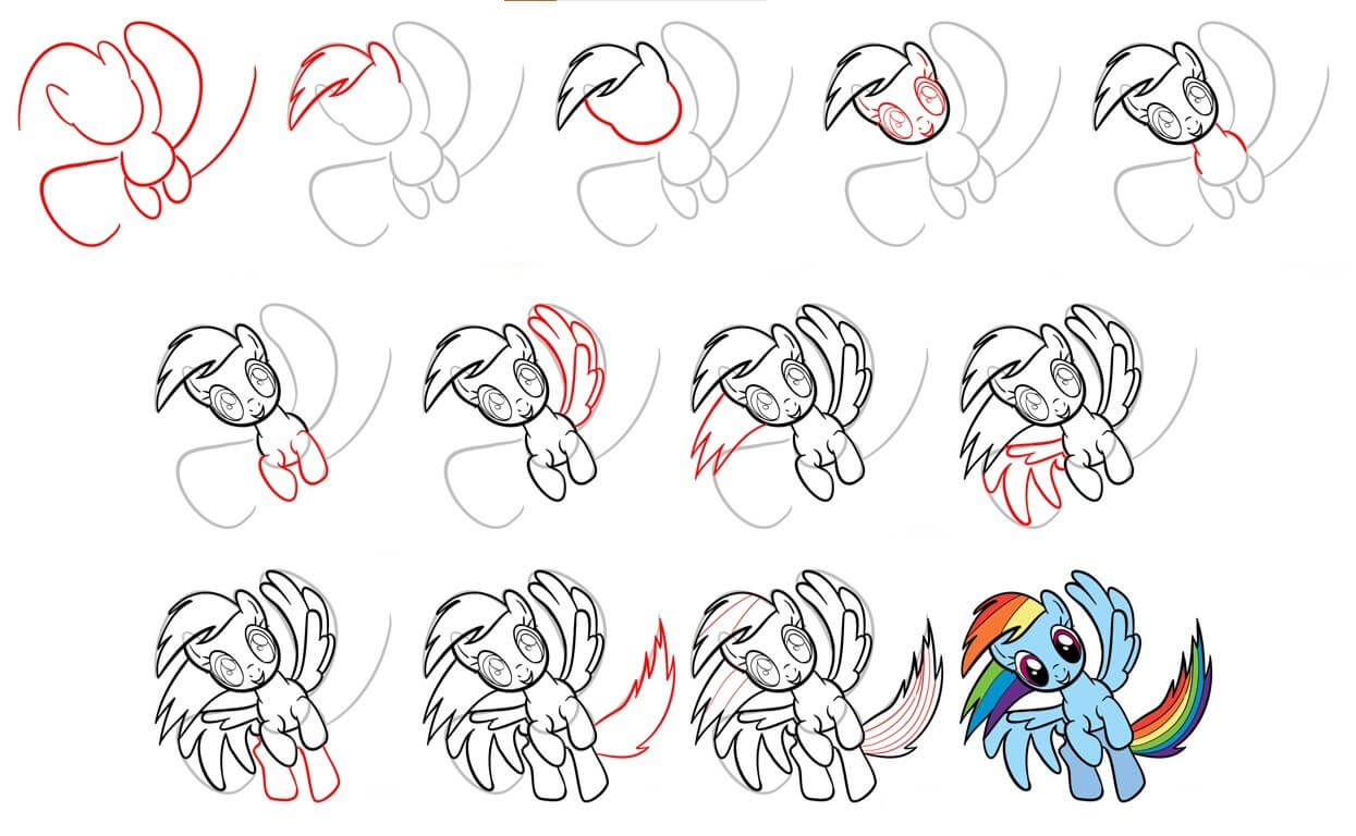 Dibujos de Rainbow Dash (6)