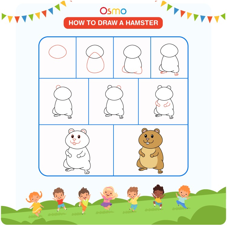 Dibujos de Hámster curioso