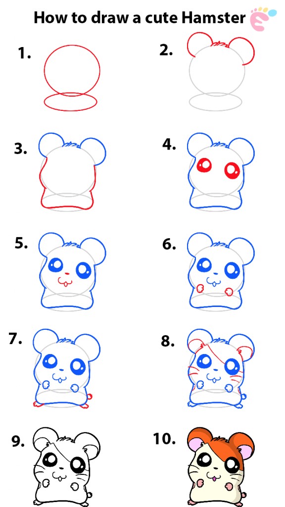 Dibujos de Hámster peludo