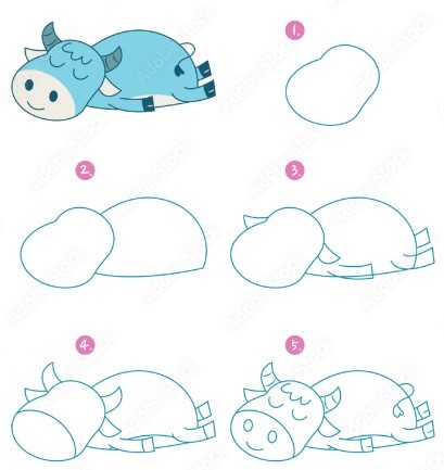 Dibujos de Búfalo adorable