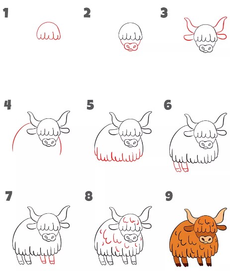 Dibujos de Búfalo de la pradera