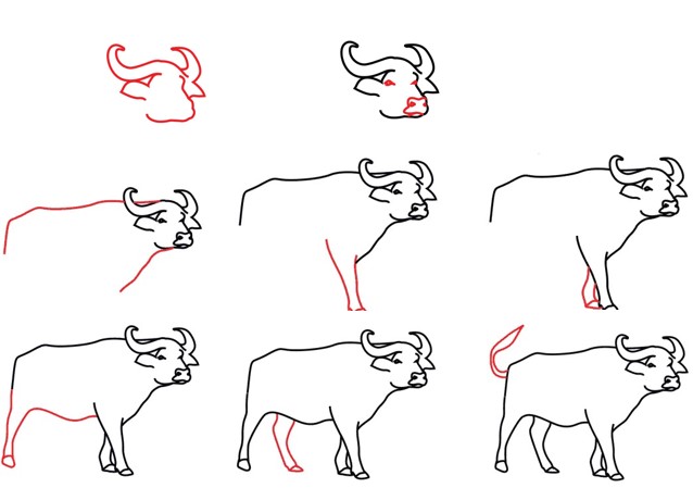 Dibujos de Búfalo enorme