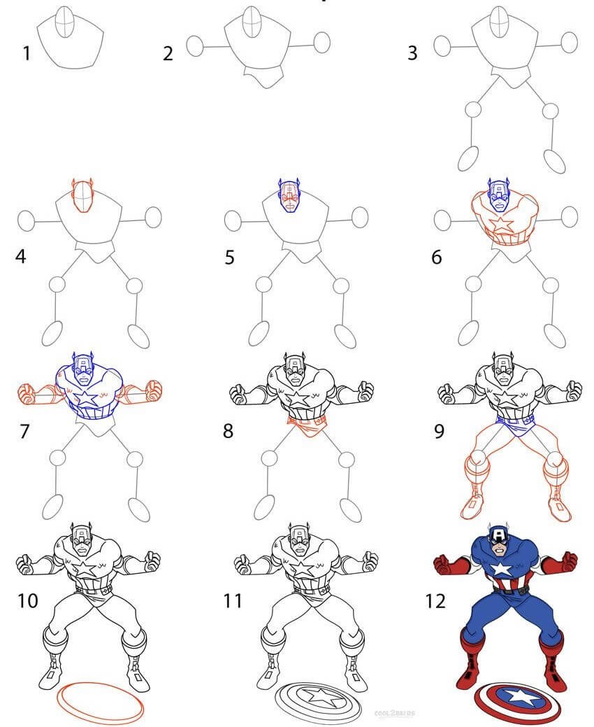 Dibujos de Captain America clásico
