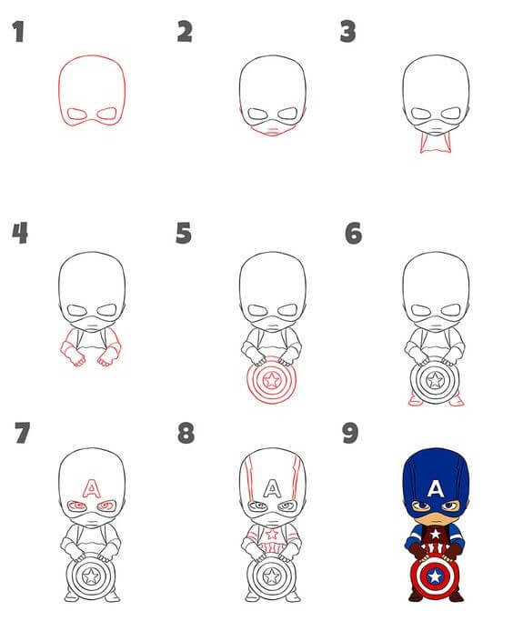 Dibujos de Captain America
