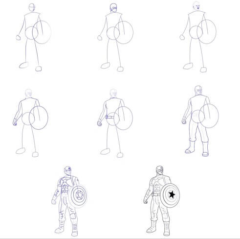 Dibujos de Captain America realista