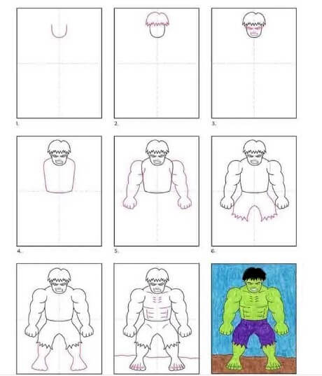 Dibujos de Hulk furioso