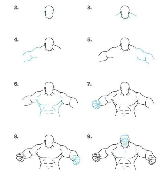 Dibujos de Hulk musculoso
