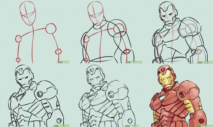 Dibujos de Iron Man con propulsores
